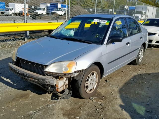 2HGES16261H502671 - 2001 HONDA CIVIC DX SILVER photo 2