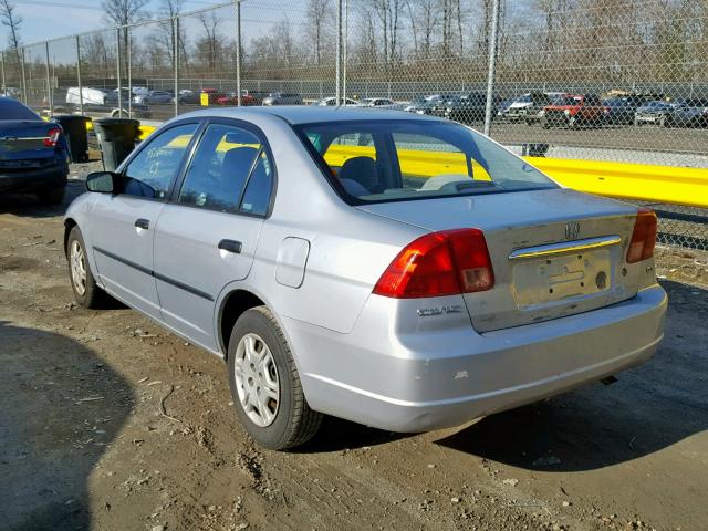 2HGES16261H502671 - 2001 HONDA CIVIC DX SILVER photo 3