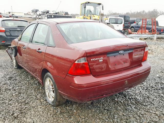 1FAFP34N37W271340 - 2007 FORD FOCUS ZX4 BURGUNDY photo 3