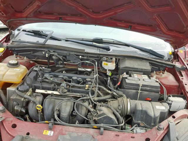 1FAFP34N37W271340 - 2007 FORD FOCUS ZX4 BURGUNDY photo 7