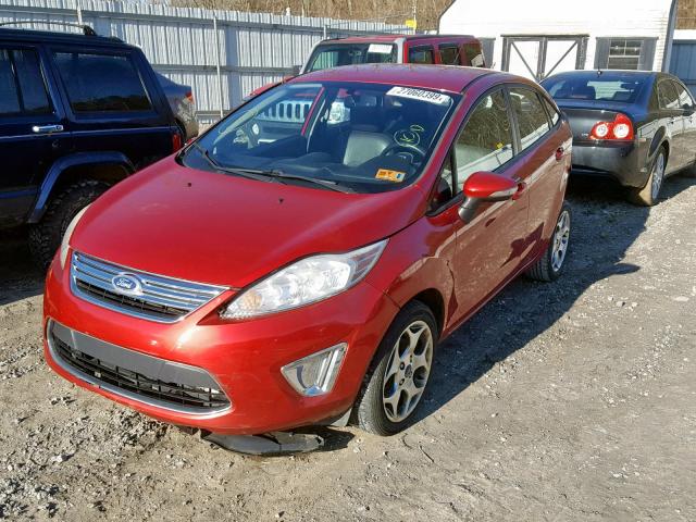 3FADP4CJ4BM111262 - 2011 FORD FIESTA SEL RED photo 2