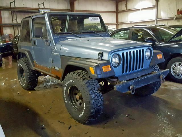 1J4FY29P0WP748031 - 1998 JEEP WRANGLER / BLUE photo 1