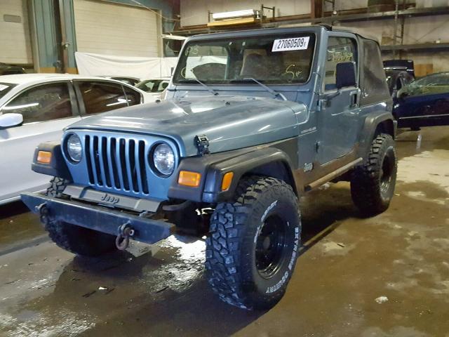 1J4FY29P0WP748031 - 1998 JEEP WRANGLER / BLUE photo 2