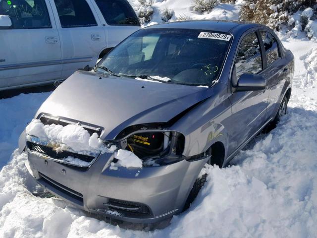 KL1TD5DE0BB223674 - 2011 CHEVROLET AVEO LS GRAY photo 2