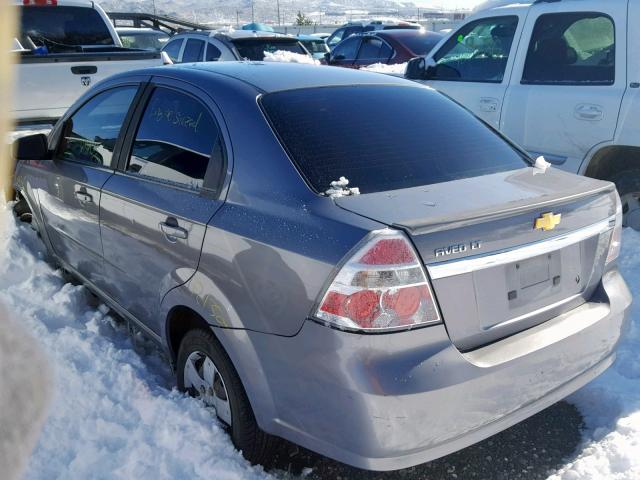 KL1TD5DE0BB223674 - 2011 CHEVROLET AVEO LS GRAY photo 3