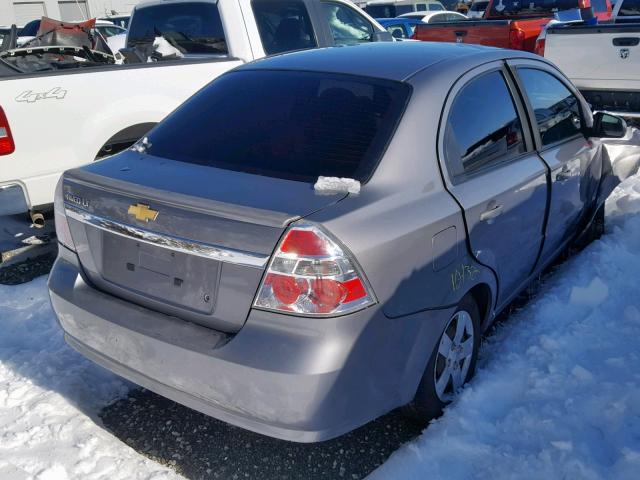 KL1TD5DE0BB223674 - 2011 CHEVROLET AVEO LS GRAY photo 4