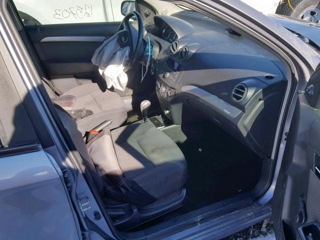 KL1TD5DE0BB223674 - 2011 CHEVROLET AVEO LS GRAY photo 5