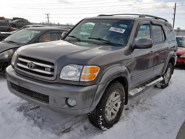 5TDBT48A34S216271 - 2004 TOYOTA SEQUOIA LI GRAY photo 2