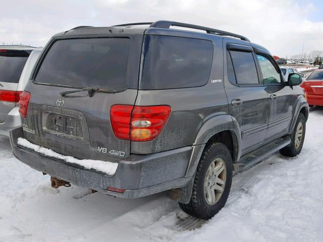 5TDBT48A34S216271 - 2004 TOYOTA SEQUOIA LI GRAY photo 4