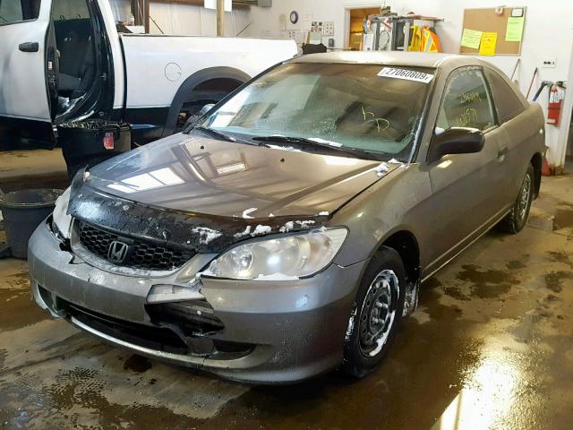 1HGEM21275L808097 - 2005 HONDA CIVIC DX GRAY photo 2