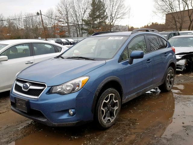 JF2GPACC8F8292630 - 2015 SUBARU XV CROSSTR BLUE photo 2