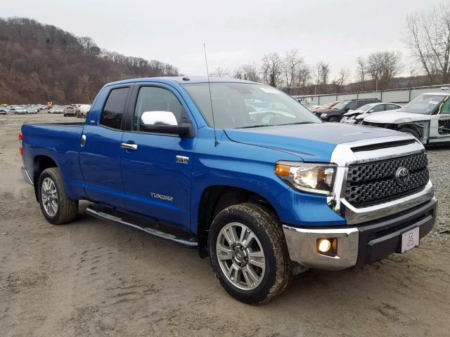 5TFUY5F16JX701478 - 2018 TOYOTA TUNDRA DOU BLUE photo 1