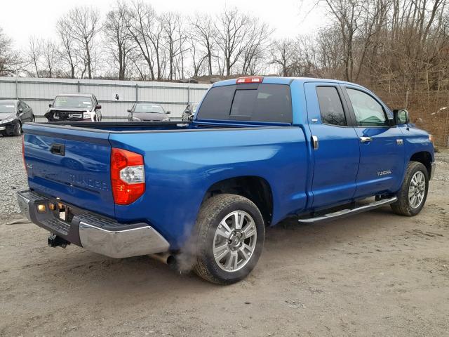 5TFUY5F16JX701478 - 2018 TOYOTA TUNDRA DOU BLUE photo 4