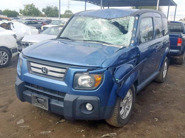 5J6YH28788L008036 - 2008 HONDA ELEMENT EX BLUE photo 2