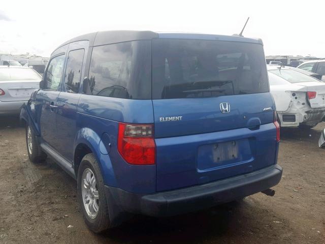 5J6YH28788L008036 - 2008 HONDA ELEMENT EX BLUE photo 3