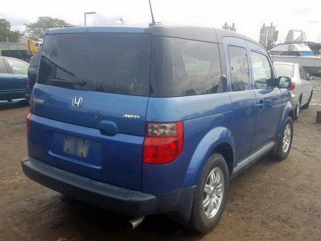 5J6YH28788L008036 - 2008 HONDA ELEMENT EX BLUE photo 4