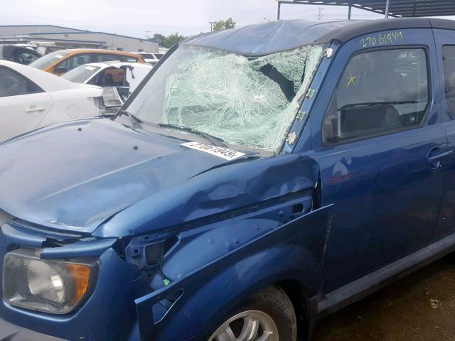 5J6YH28788L008036 - 2008 HONDA ELEMENT EX BLUE photo 9