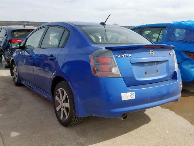 3N1AB6APXCL672915 - 2012 NISSAN SENTRA 2.0 BLUE photo 3