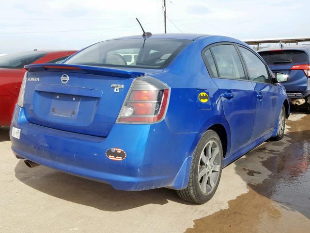 3N1AB6APXCL672915 - 2012 NISSAN SENTRA 2.0 BLUE photo 4