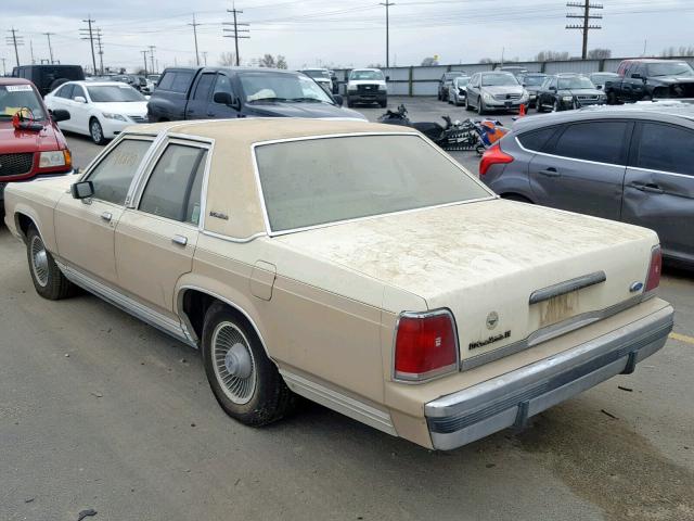 2FABP74F7KX128645 - 1989 FORD CROWN VICT BEIGE photo 3