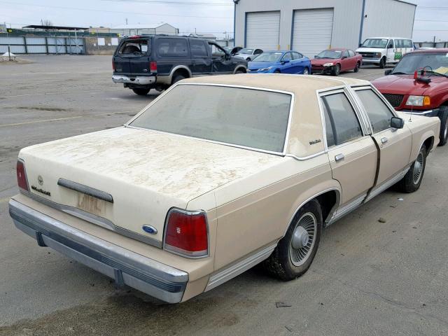 2FABP74F7KX128645 - 1989 FORD CROWN VICT BEIGE photo 4