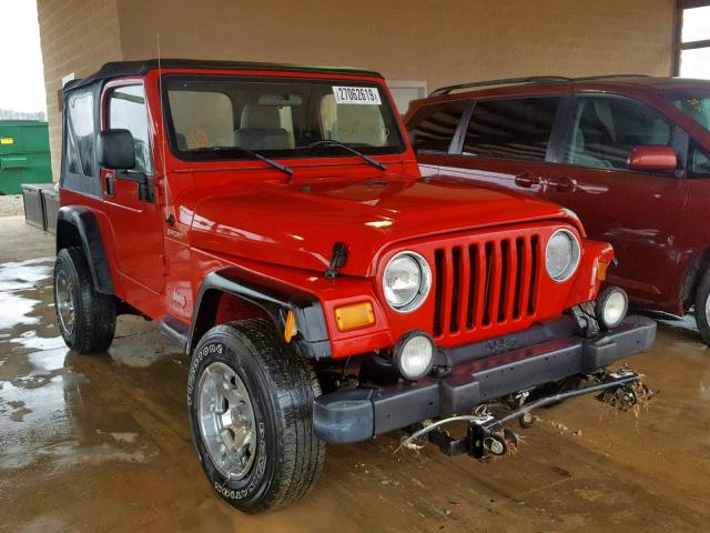 1J4FA49S53P375827 - 2003 JEEP WRANGLER / RED photo 1