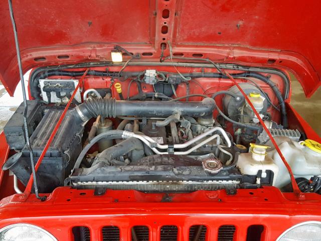 1J4FA49S53P375827 - 2003 JEEP WRANGLER / RED photo 7