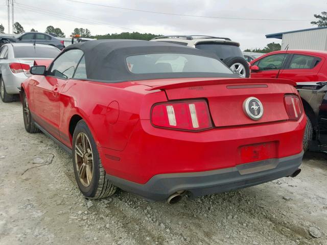 1ZVBP8EM7C5257143 - 2012 FORD MUSTANG RED photo 3