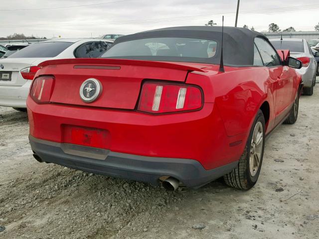 1ZVBP8EM7C5257143 - 2012 FORD MUSTANG RED photo 4