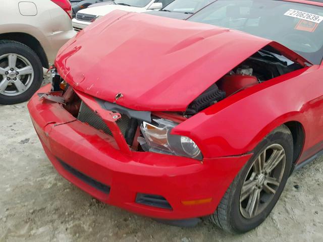 1ZVBP8EM7C5257143 - 2012 FORD MUSTANG RED photo 9