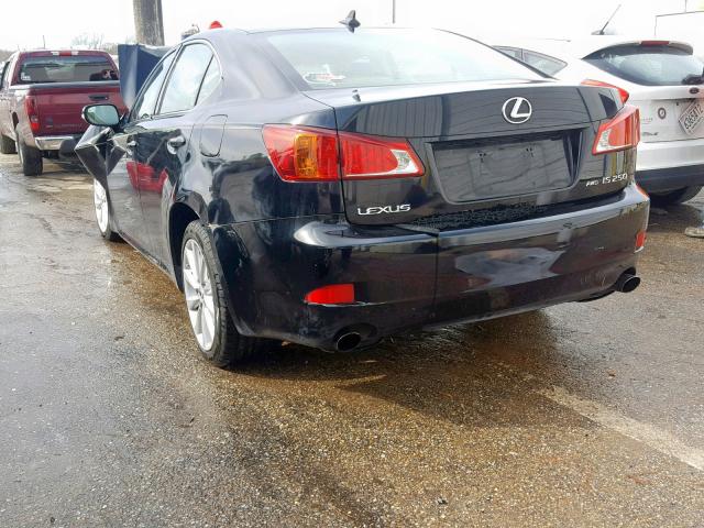 JTHCK262495031908 - 2009 LEXUS IS 250 BLACK photo 3