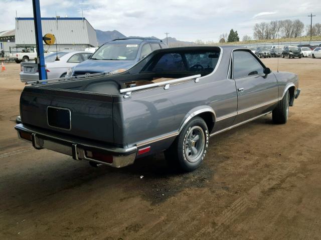 3GCCW80H4FS905701 - 1985 CHEVROLET EL CAMINO GRAY photo 4