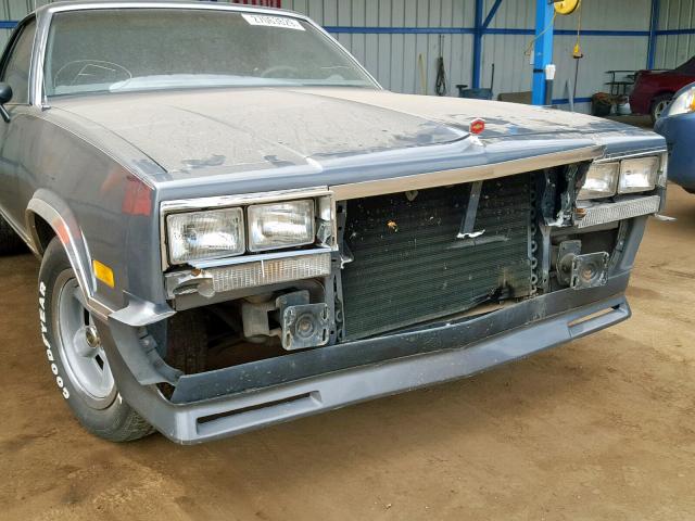 3GCCW80H4FS905701 - 1985 CHEVROLET EL CAMINO GRAY photo 9