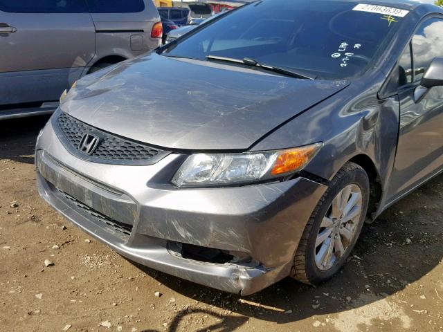 2HGFG3B84CH514283 - 2012 HONDA CIVIC EX GRAY photo 9