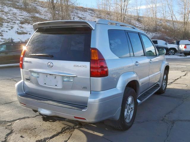 JTJBT20X570139590 - 2007 LEXUS GX 470 SILVER photo 4