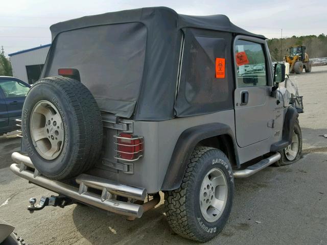 1J4FA49S3YP776798 - 2000 JEEP WRANGLER / GRAY photo 4