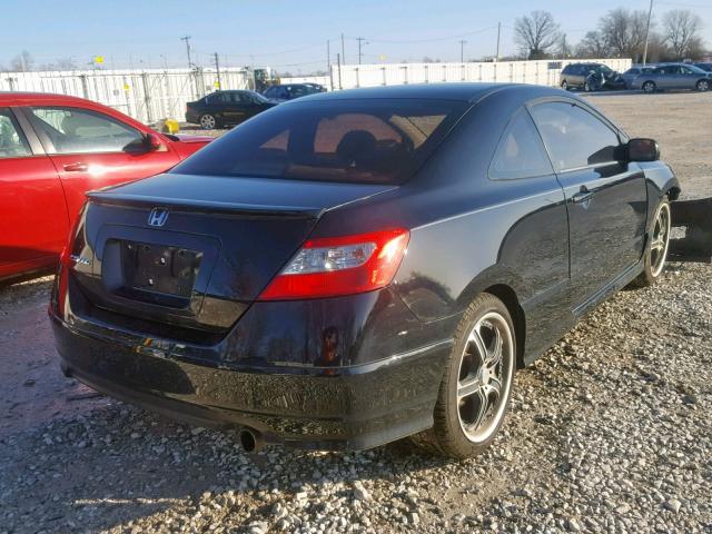 2HGFG12949H538931 - 2009 HONDA CIVIC EXL BLACK photo 4