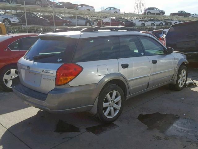 4S4BP61C877330921 - 2007 SUBARU LEGACY OUT SILVER photo 4