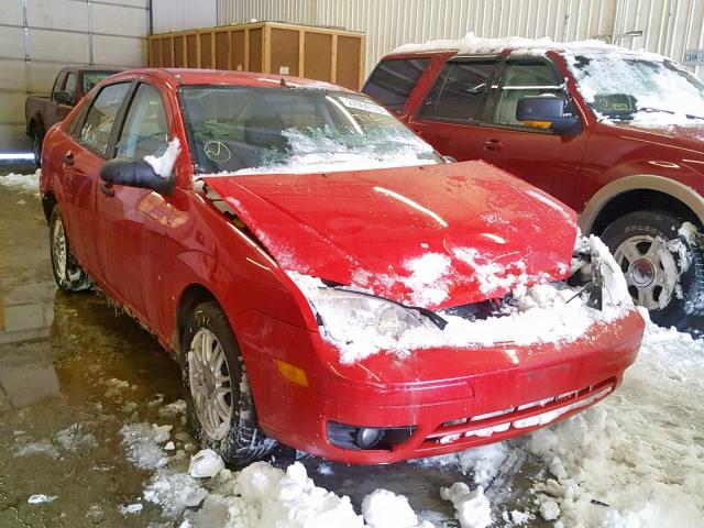 1FAFP34N05W218513 - 2005 FORD FOCUS ZX4 RED photo 1
