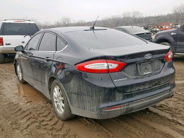 3FA6P0G7XGR111485 - 2016 FORD FUSION S BLACK photo 3