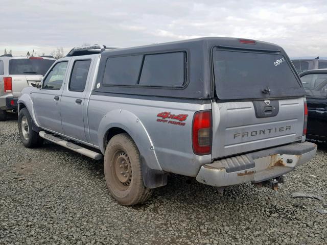 1N6ED29Y62C313843 - 2002 NISSAN FRONTIER C SILVER photo 3