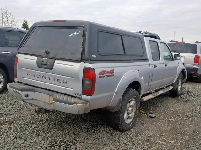 1N6ED29Y62C313843 - 2002 NISSAN FRONTIER C SILVER photo 4