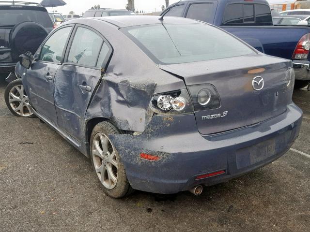 JM1BK324X81784519 - 2008 MAZDA 3 S GRAY photo 3