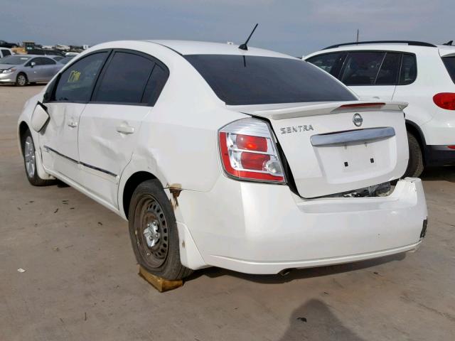 3N1AB6AP7BL727500 - 2011 NISSAN SENTRA 2.0 WHITE photo 3