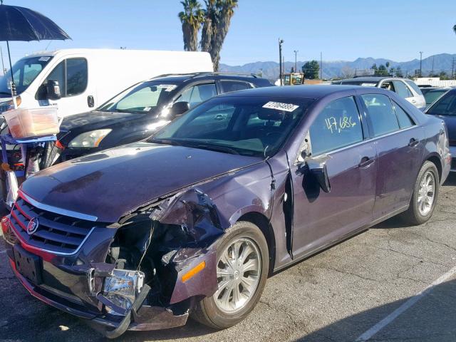 1G6DC67A860134308 - 2006 CADILLAC STS PURPLE photo 2