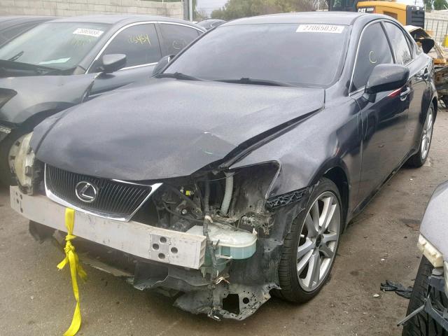 JTHBK262572056505 - 2007 LEXUS IS 250 GRAY photo 2