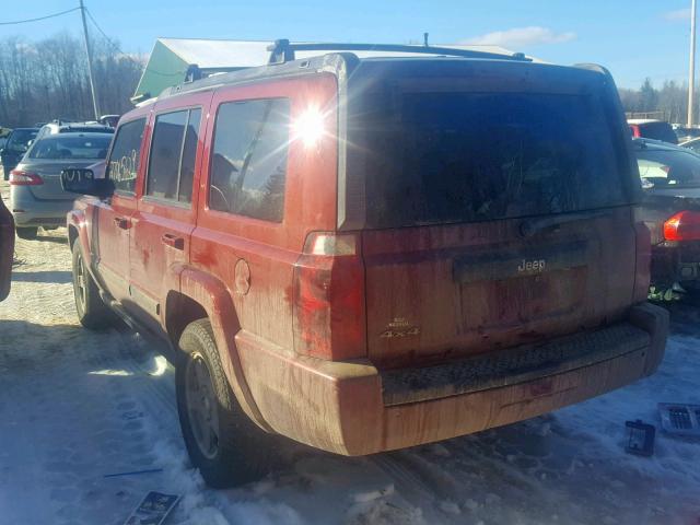 1J8HG48KX8C129247 - 2008 JEEP COMMANDER RED photo 3