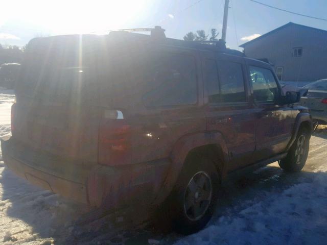 1J8HG48KX8C129247 - 2008 JEEP COMMANDER RED photo 4