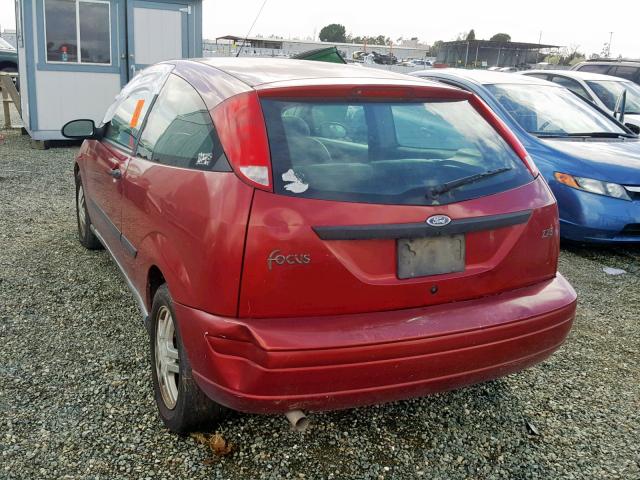 3FAFP31332R169809 - 2002 FORD FOCUS ZX3 RED photo 3