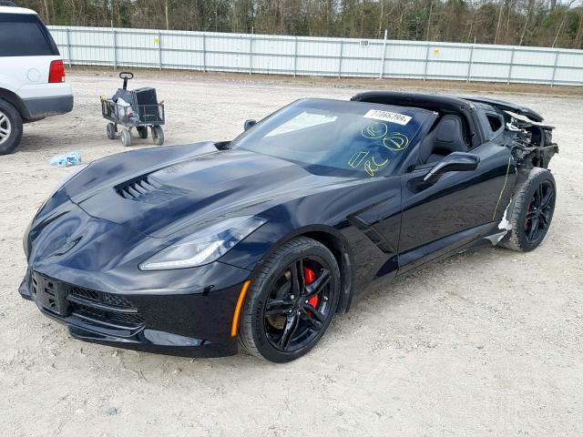 1G1YB2D76G5117782 - 2016 CHEVROLET CORVETTE S BLACK photo 2